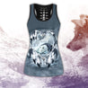 Wolf Native American 3D All Over Printed Legging + Hollow Tank