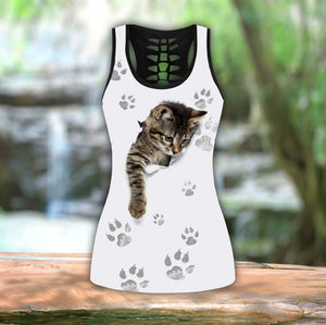 Baby Cat combo outfit legging + hollow tank for women PL