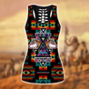 Wolf Native American 3D All Over Printed Legging + Hollow Tank