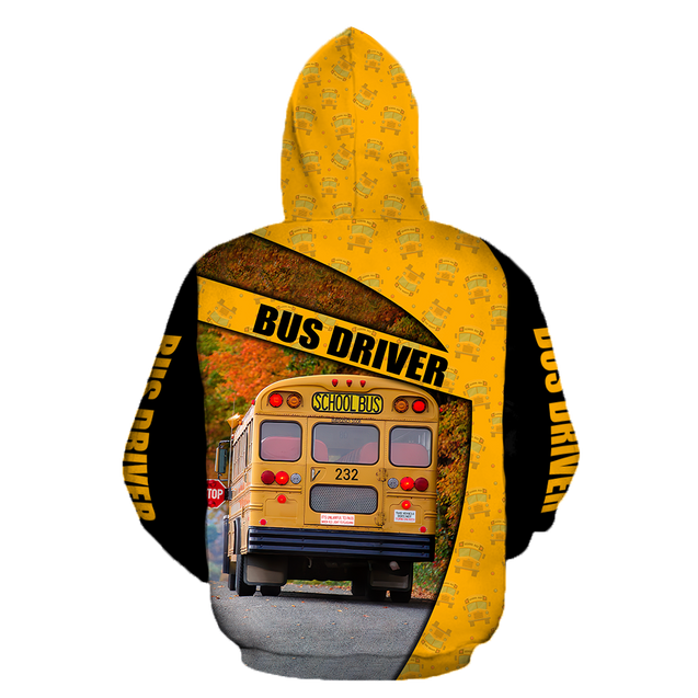 Blue Bird Bus Driver 3D Hoodie JJ200401-Apparel-MP-Hoodie-S-Vibe Cosy™