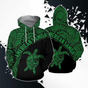 American Samoa Polynesian Hoodie - GREEN-Apparel-Phaethon-Hoodie-S-Vibe Cosy™