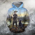 Boy Duck Hunting 3D All Over Printed Shirts-Apparel-HP Arts-Hoodie-S-Vibe Cosy™