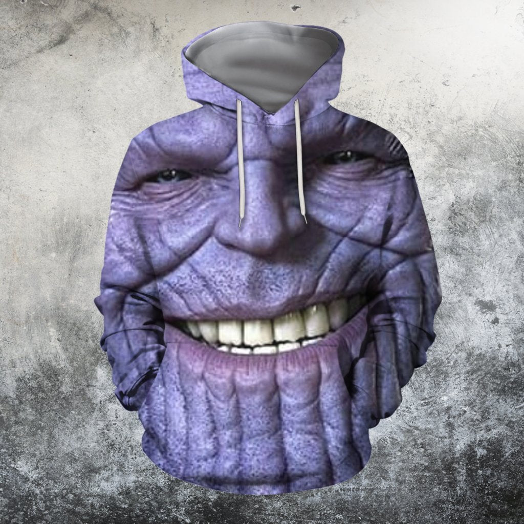 3D All Over Print Thanos Face-Apparel-HD09-Hoodie-S-Vibe Cosy™