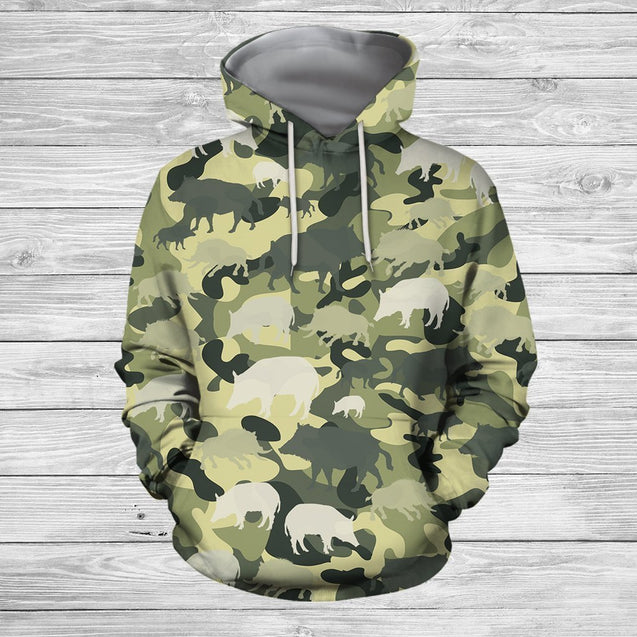 3D All Over Printed Camo Boar-Apparel-HP Arts-Hoodie-S-Vibe Cosy™
