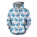 3D All Over Mother Dolphin Hoodie-Apparel-Khanh Arts-Zipped Hoodie-S-Vibe Cosy™