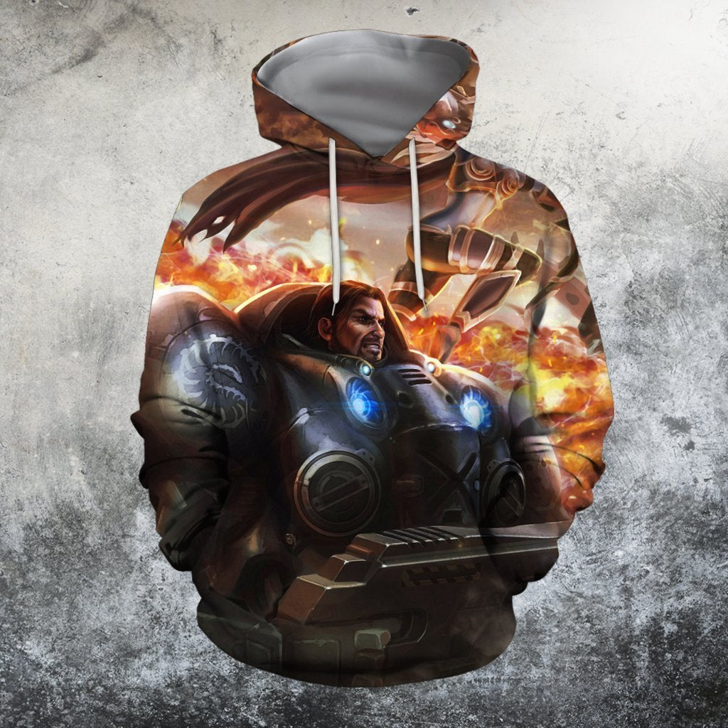 3D All Over Print terran Heroes of the storm Starcraft Hoodie-Apparel-Phaethon-Hoodie-S-Vibe Cosy™