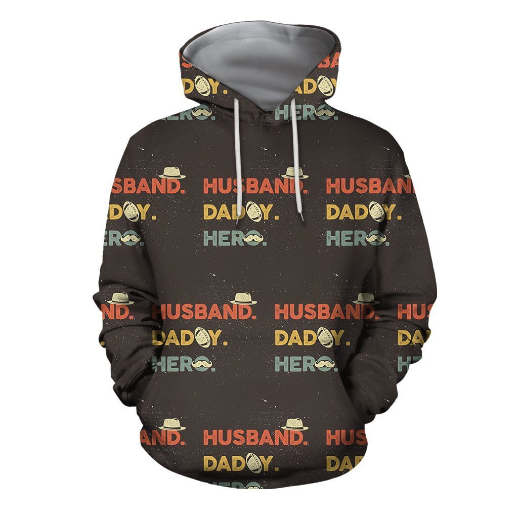 3D All Over Husband daddy Hero Hoodie-Apparel-Khanh Arts-Hoodie-S-Vibe Cosy™
