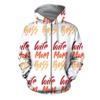 3D All Over Best Wife Mom Boss Hoodie-Apparel-Khanh Arts-Zipped Hoodie-S-Vibe Cosy™