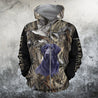 3D All Over Printed Black dog hunting Hoodie-Apparel-HP Arts-Zipped Hoodie-S-Vibe Cosy™