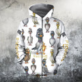 3D All Over Printed Pigeons Hoodie-Apparel-HP Arts-Zipped Hoodie-S-Vibe Cosy™