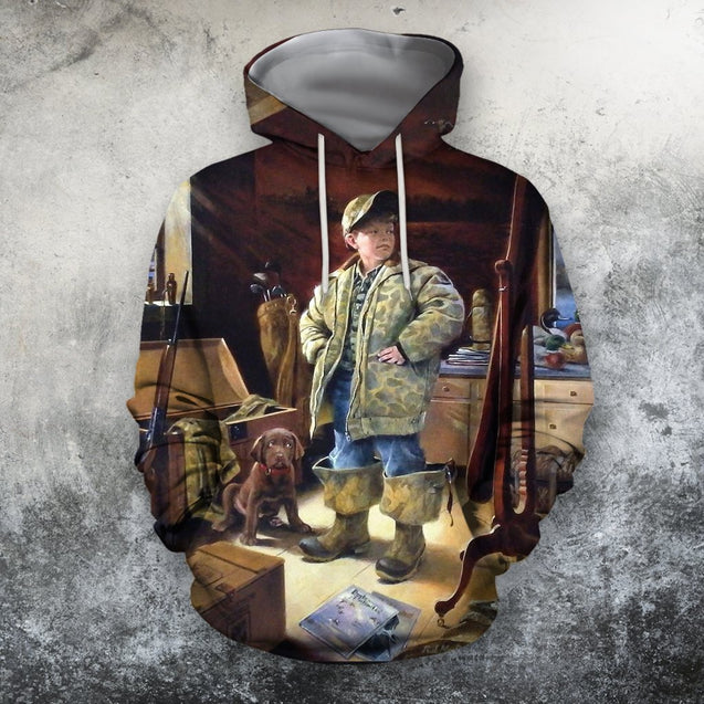 Great Ducks Unlimited Hunting Dog 3D All Over Printed Shirts-Apparel-HP Arts-Hoodie-S-Vibe Cosy™