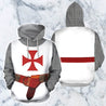 3D All Over Printed Knights Templar Tops-HP Arts-Hoodie-XS-Vibe Cosy™