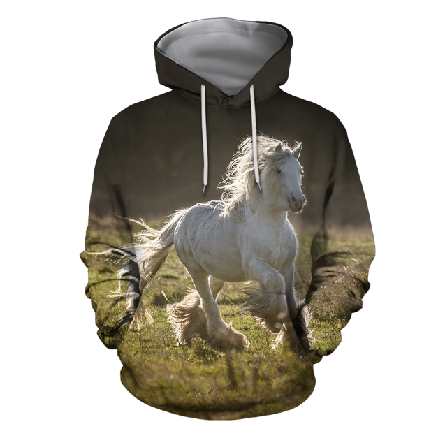 Beautiful White Horse Shirt - Winter Set for Men and Women JJ061203-Apparel-NNK-Hoodie-S-Vibe Cosy™