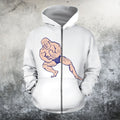 Flexin Doodle Hoodie-Apparel-GP Art-Zipped Hoodie-S-Vibe Cosy™