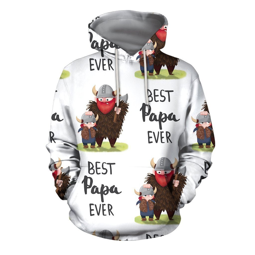 3D All Over Print Best Papa Ever-Apparel-Khanh Arts-Hoodie-S-Vibe Cosy™
