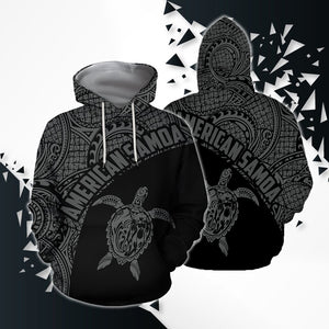 American Samoa Polynesian Hoodie -Gray-Apparel-Phaethon-Hoodie-S-Vibe Cosy™