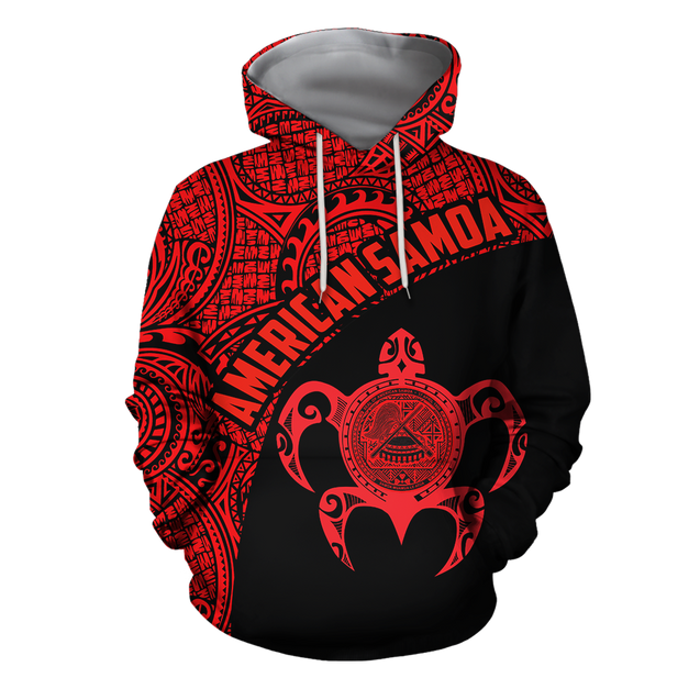 American Samoa Polynesian Hoodie - Red-Apparel-Phaethon-Hoodie-S-Vibe Cosy™