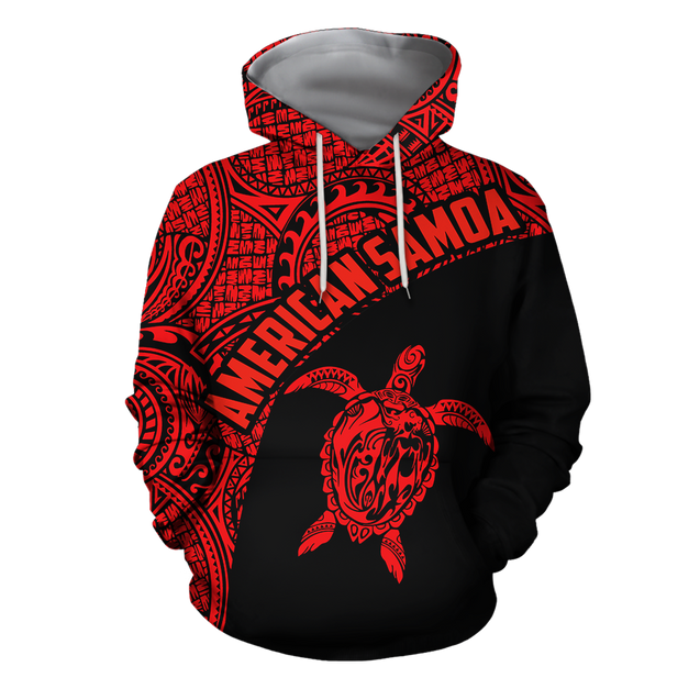 American Samoa Polynesian Hoodie - Red PL-Apparel-PL8386-Hoodie-S-Vibe Cosy™