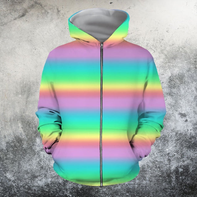 Rainbow Pastel Hoodie-Apparel-GP Art-Zipped Hoodie-S-Vibe Cosy™