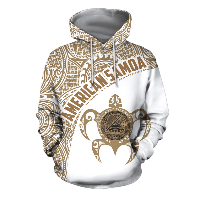 American Samoa Polynesian Hoodie - Golden & White H10-Apparel-Phaethon-Hoodie-S-Vibe Cosy™