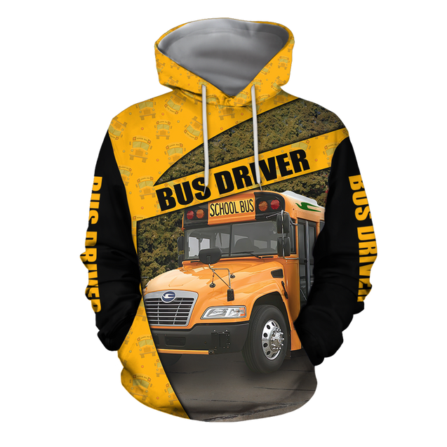 Blue Bird Bus Driver 3D Hoodie JJ100104-Apparel-MP-Hoodie-S-Vibe Cosy™