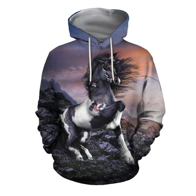 3D All Over Printed Horse Shirts and Shorts-Horse-HP Arts-Hoodie-XS-Vibe Cosy™