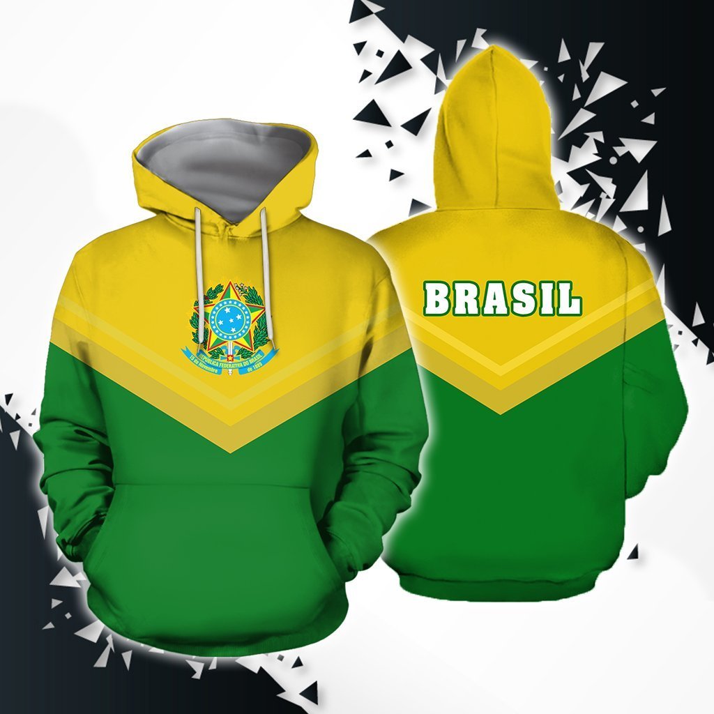 Brasil Flag Hoodie - Arrow Style-Apparel-Phaethon-Hoodie-S-Vibe Cosy™