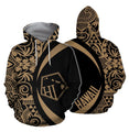 Hawaii Polynesian Tribal Hoodie - Circle Style Gold Color 2.0 - AH-ALL OVER PRINT HOODIES (P)-Phaethon-Hoodie-S-Vibe Cosy™