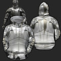 3D All Over Printed Knight Armor Tops-Apparel-HP Arts-Hoodie-S-Vibe Cosy™