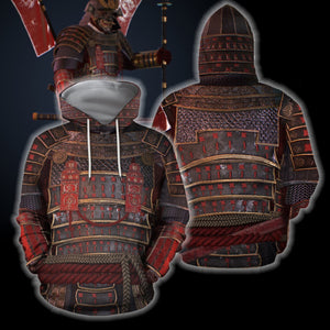 3D All Over Printed Samurai Armor Tops For Men-Apparel-HP Arts-Hoodie-S-Vibe Cosy™