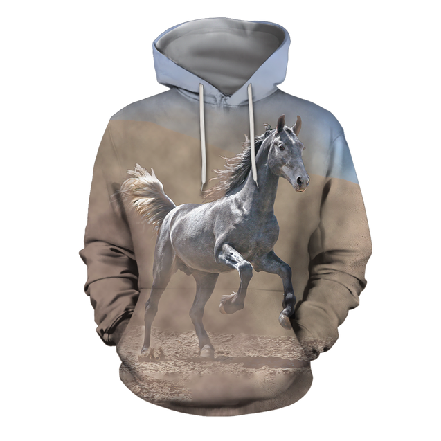 Beautiful White Horse Shirt - Winter Set for Men and Women JJ051211-Apparel-NNK-Hoodie-S-Vibe Cosy™