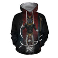 3D All Over Print Egyptian Goddesses Anubis Hoodie-Apparel-Khanh Arts-Hoodie-S-Vibe Cosy™