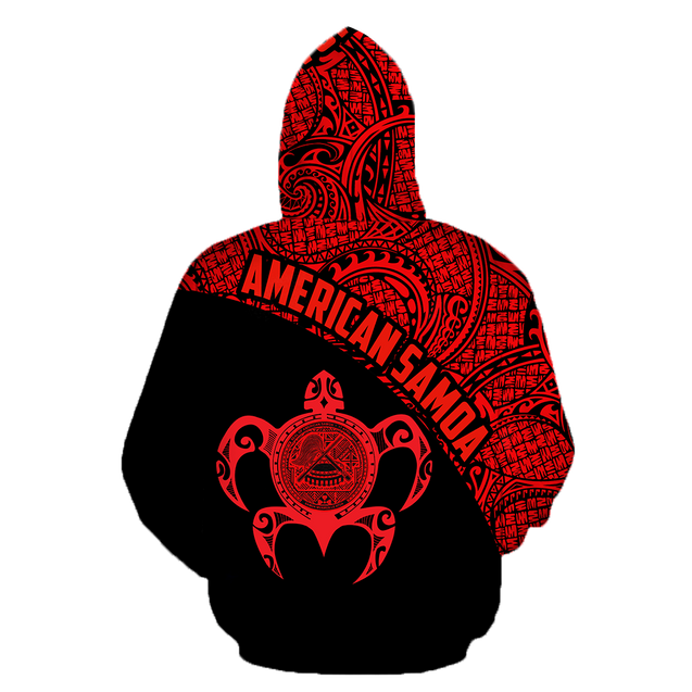 American Samoa Polynesian Hoodie - Red-Apparel-Phaethon-Hoodie-S-Vibe Cosy™