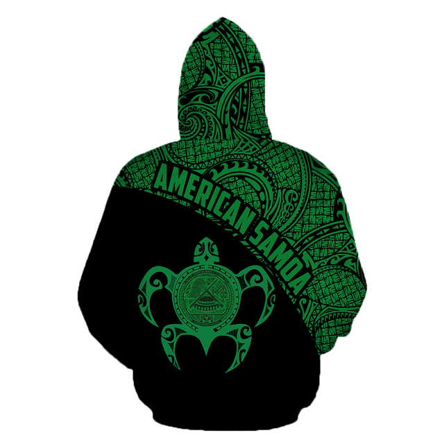 American Samoa Polynesian Hoodie - Green-Apparel-Phaethon-Hoodie-S-Vibe Cosy™