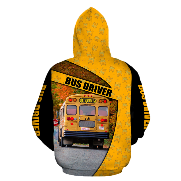 Blue Bird Bus Driver 3D Hoodie JJ100104-Apparel-MP-Hoodie-S-Vibe Cosy™