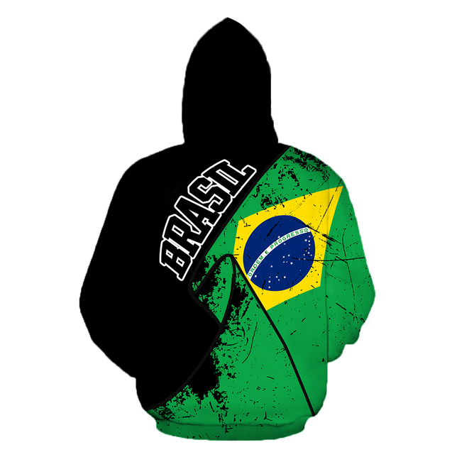 Brasil Special Grunge Flag Pullover Hoodie-Apparel-Phaethon-Hoodie-S-Vibe Cosy™