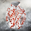 Blood Spatter Hoodie-Apparel-GP Art-Zipped Hoodie-S-Vibe Cosy™