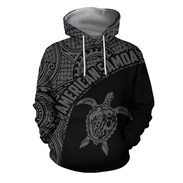 American Samoa Polynesian Hoodie -Gray-Apparel-Phaethon-Hoodie-S-Vibe Cosy™