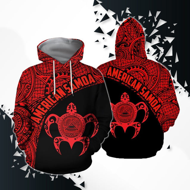 American Samoa Polynesian Hoodie - Red-Apparel-Phaethon-Hoodie-S-Vibe Cosy™