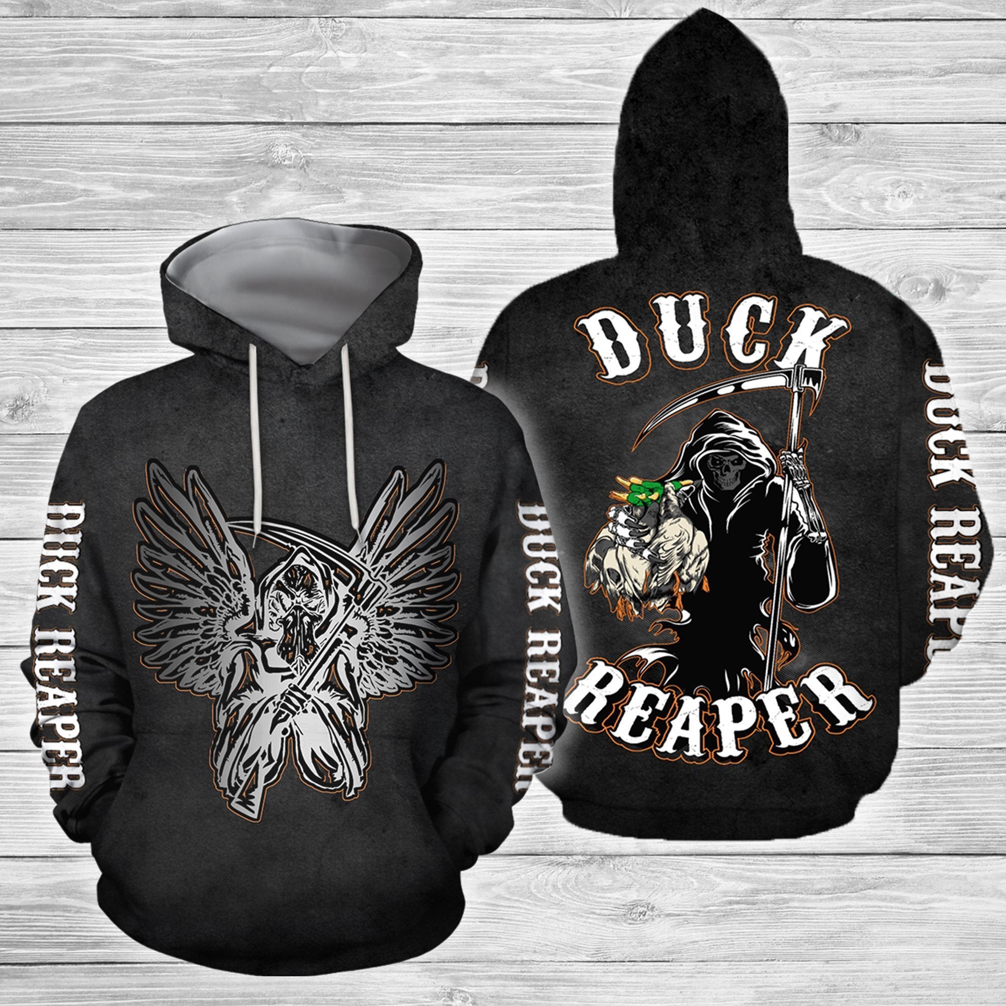 3D All Over Printed Duck Reaper-Apparel-HP Arts-Hoodie-S-Vibe Cosy™