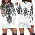 Viking Tattoo All-Over Print-Apparel-HP Arts-Hoodie Dress-S-Vibe Cosy™