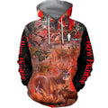 3D All Over Printed Beautiful Red Camo Hunting Hoodie-Apparel-HP Arts-Hoodie-S-Vibe Cosy™