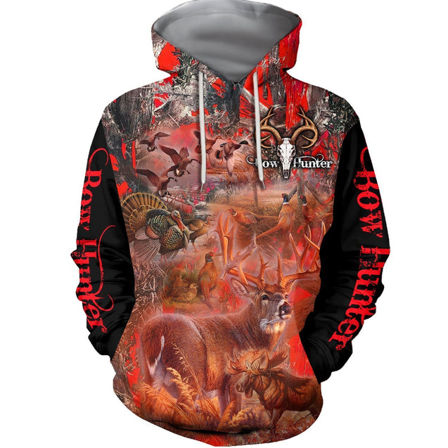 3D All Over Printed Beautiful Red Camo Hunting Hoodie-Apparel-HP Arts-Hoodie-S-Vibe Cosy™