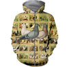 3D All Over Printed Beautiful Dove Hoodie-Apparel-HP Arts-Zipped Hoodie-S-Vibe Cosy™