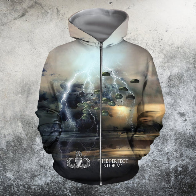 3D All Over Printed The Perfect Storm Hoodie-Apparel-HP Arts-Zipped Hoodie-S-Vibe Cosy™