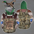 3D All Over Printed Duck Hunting Camo Outfit Cover-Apparel-HP Arts-Zipped Hoodie-S-Vibe Cosy™