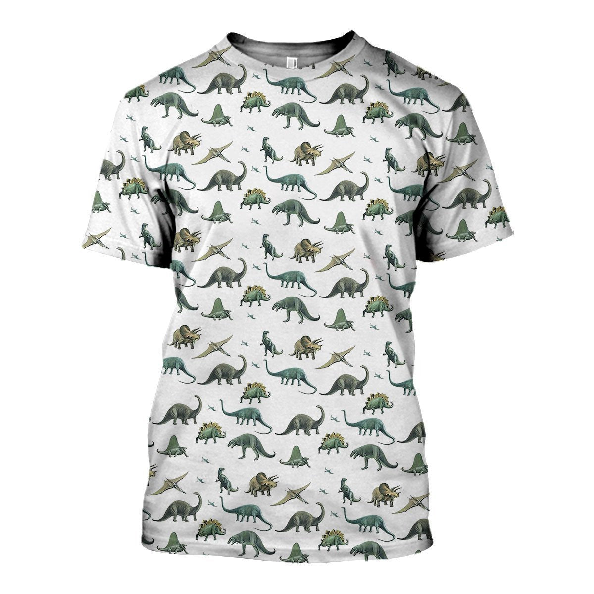 3D All Over Printed Dinosaur Montage Shirts and Shorts-3D All Over Printed Clothes-HP Arts-T-shirt-XS-Vibe Cosy™