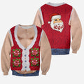 3D All Over Printed Real Men's Hairy Ugly Christmas Shirts and Shorts-Apparel-HP Arts-Sweatshirt-S-Vibe Cosy™
