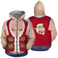 3D All Over Printed Real Men's Hairy Ugly Christmas Shirts and Shorts-Apparel-HP Arts-ZIPPED HOODIE-S-Vibe Cosy™