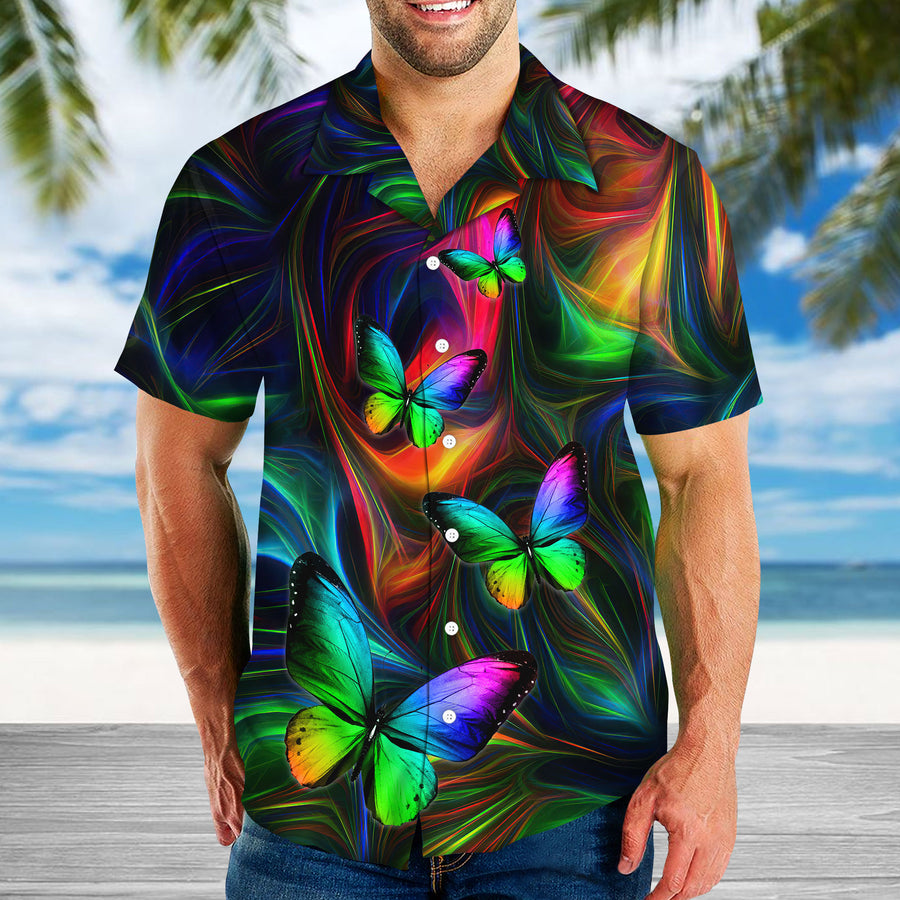 Colorful Butterfly Unisex Hawaii Shirts Pi15102005